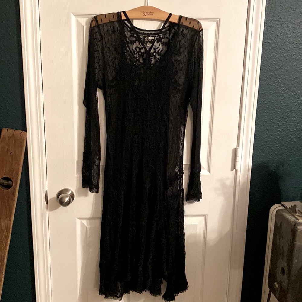 Biya Johnny Was Black Lace Dress F246